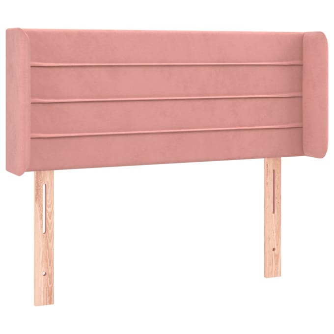 vidaXL - Hoofdbord - LED - 93x16x78/88 - cm - fluweel - roze