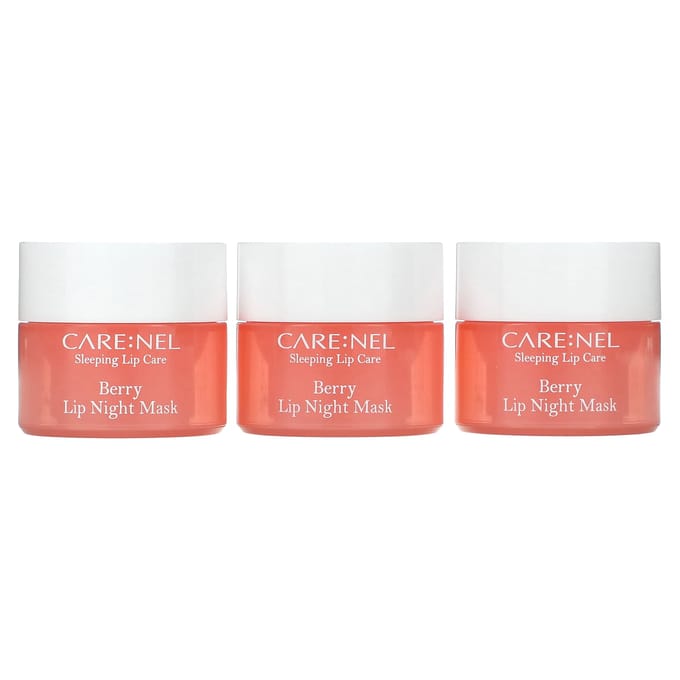 Care:Nel, lip night mask, berry, 3 pieces, each (5g) beige