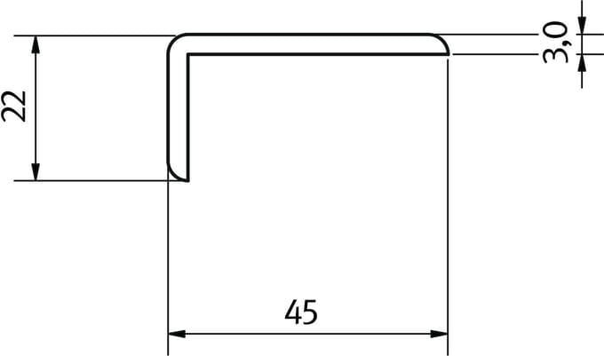 EGGER Decowall Hoekprofiel WL002 Annaba eik natuur 2400 x 22 x 45mm