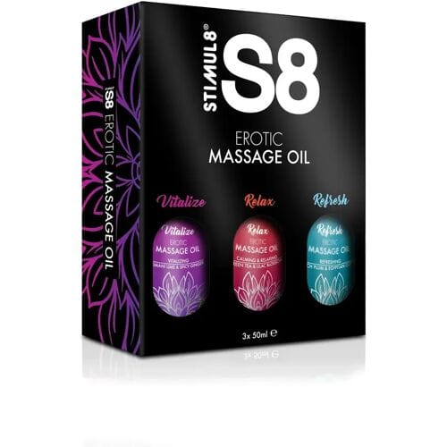 Stimul8 S8 Massage olie S8 Massage Oil Box 3x 50ml