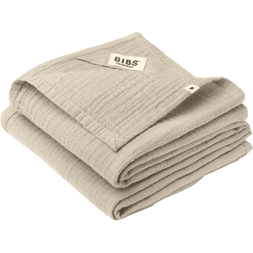 BIBS Mousseline Doek 2-Pack 70X70 Cm Zand 2 st