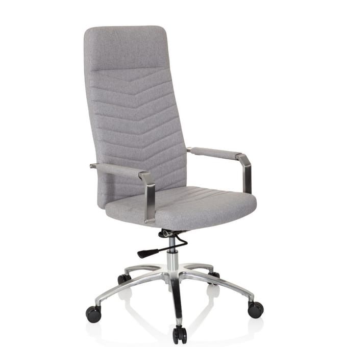 hjh OFFICE Saranto Plus - Thuisgebruik bureaustoel - Lichtgrijs - Stof