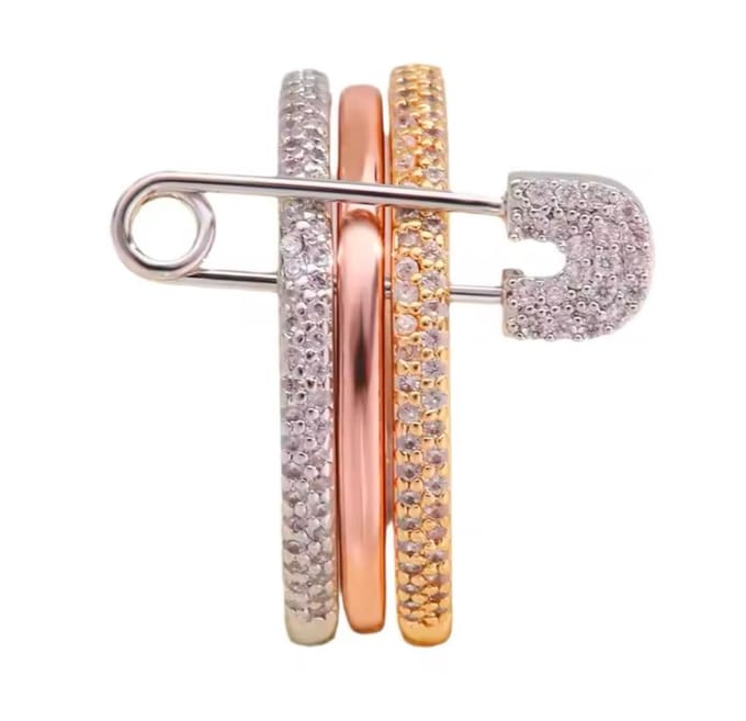Fashion Ring - Drie Lagen Designer-diameter 19 mm