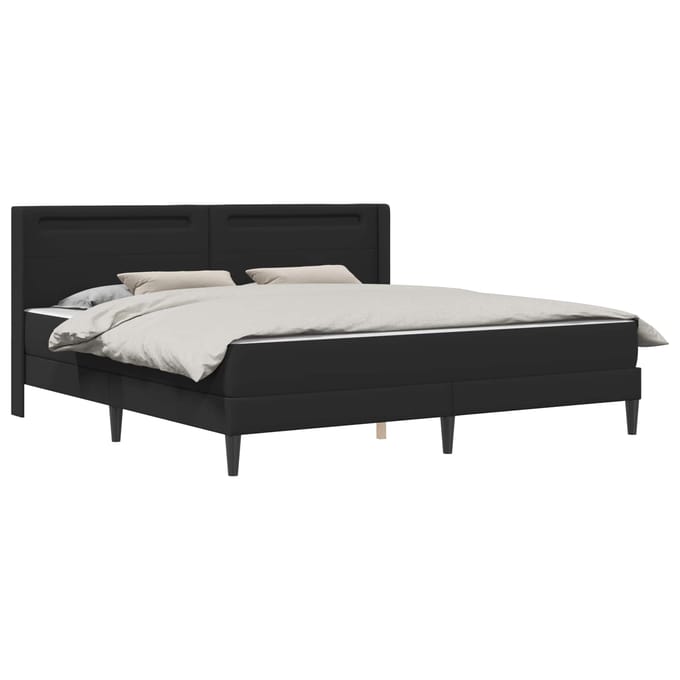vidaXL - Bedframe - met - matras - 180 - x - 200 - cm - Zwart