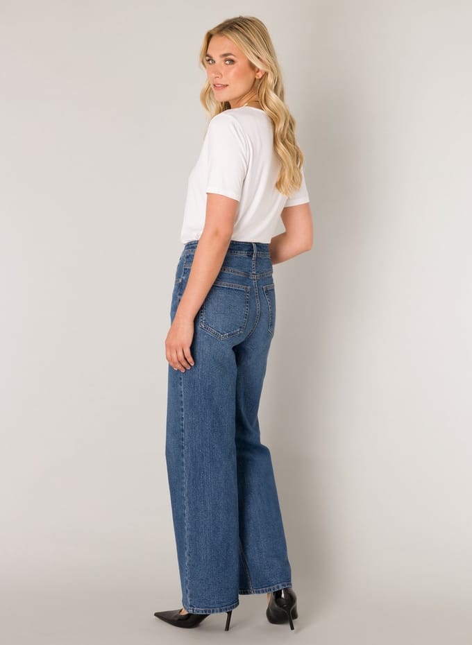 BASE LEVEL Amy Bottoms - Mid Blue - maat W44 / L30