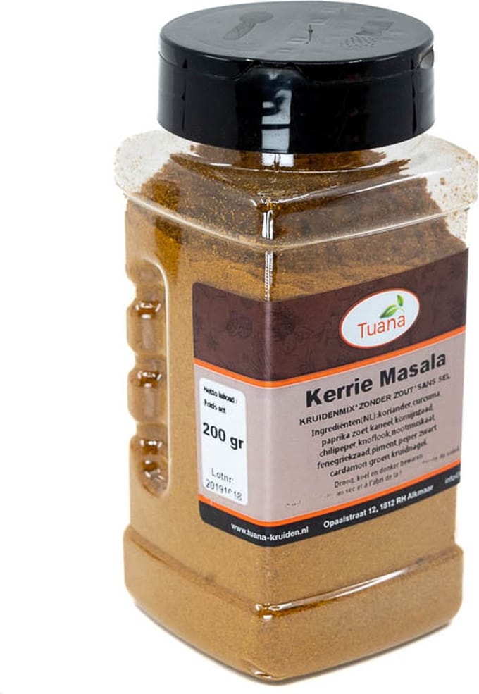 Tuana Kruiden - Kerrie Masala - Strooibus 140 Gram - Tuanashop - MP-K-0026