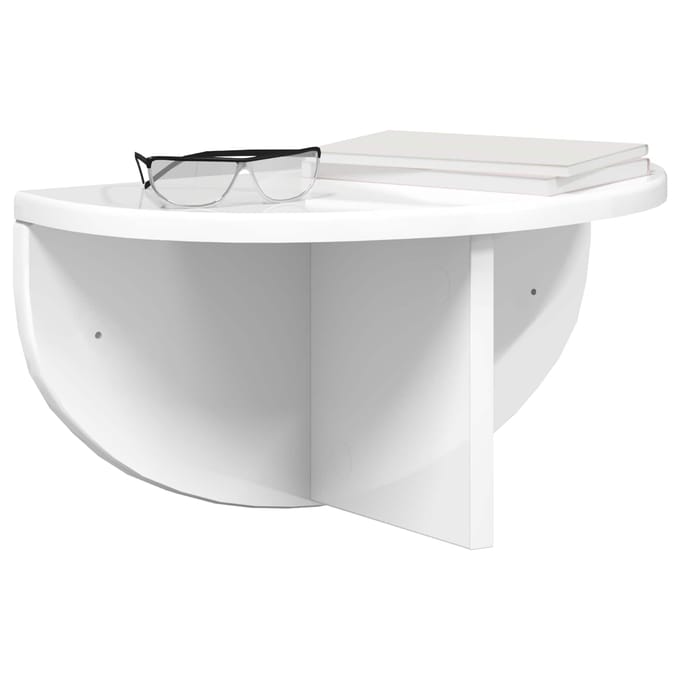 vidaXL - Wandplank - Muurmontage - Hoogglans - wit - 38 - x - 19 - x - 19 - cm