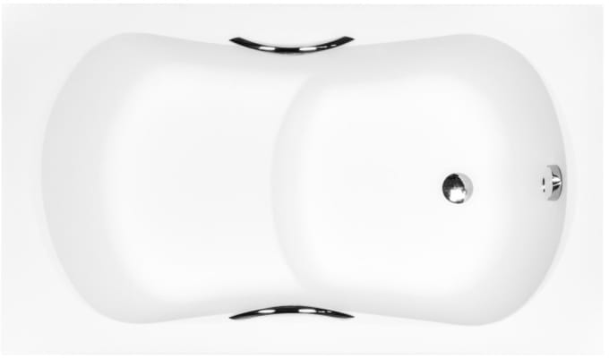 Badland ARIA REHAB ligbad 120 x 70 cm wit met baddrager