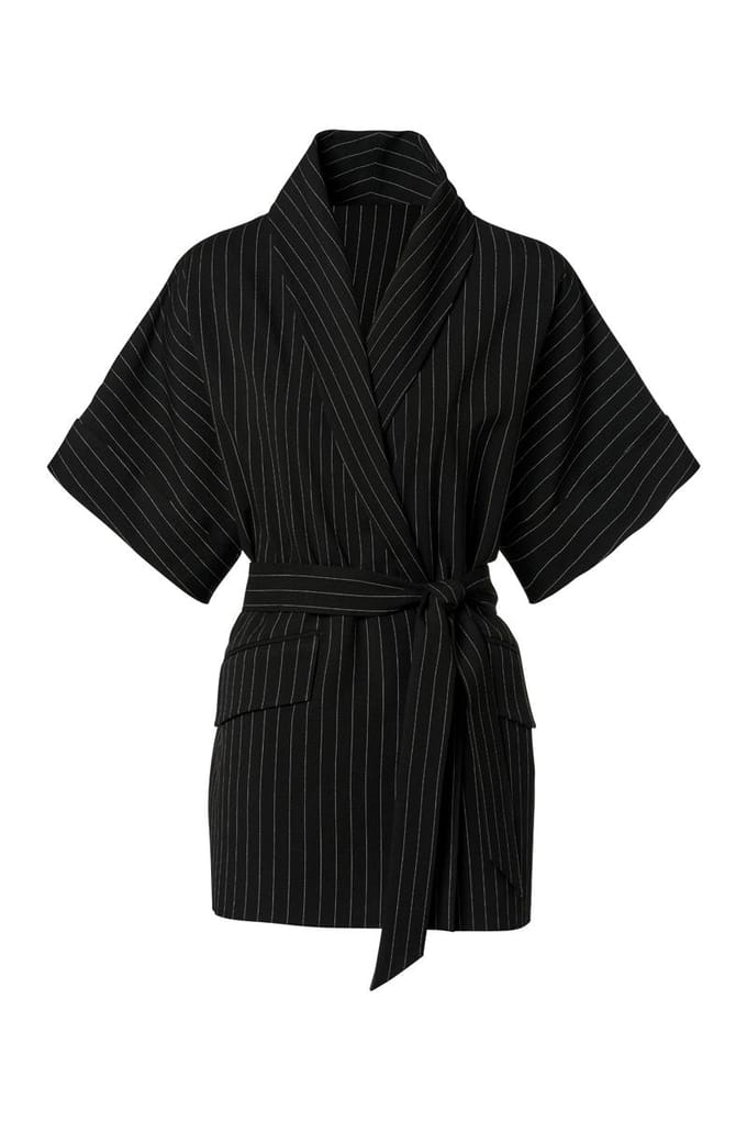 Roseline Kimono Blazer Zwart / Wit