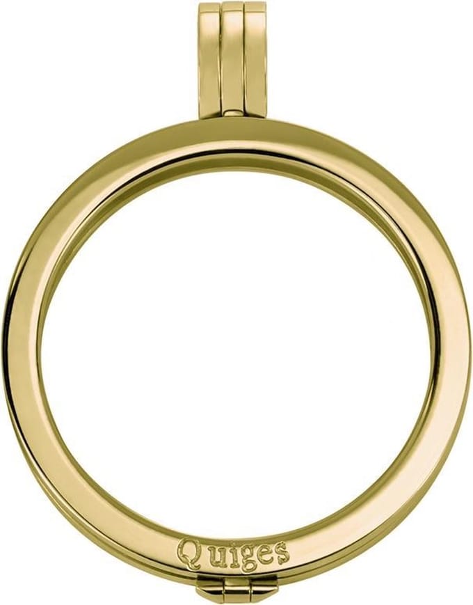 Quiges - Munthouder 33mm RVS Goudkleurig - ERH009