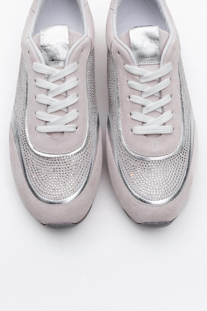 Bonia Strass Suède Leren Sneakers Dames