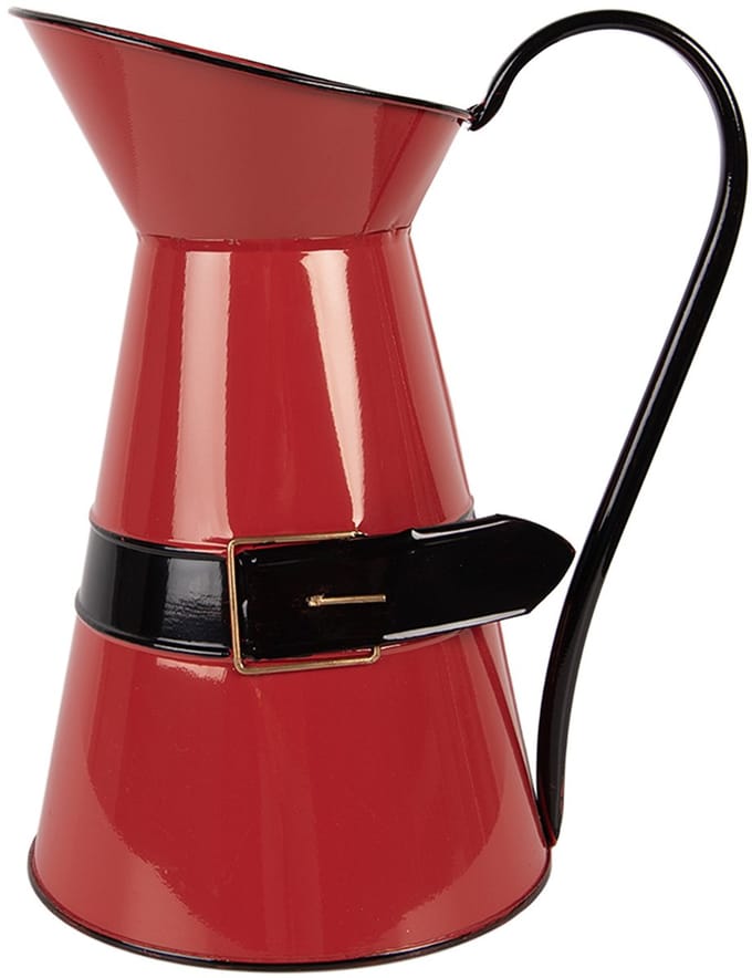 Clayre & Eef Decoratie Schenkkan 22x17x27 cm Rood Metaal