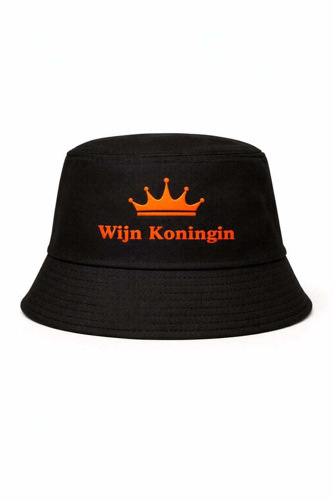 Wijn Koningin - Buckethat - Zwart