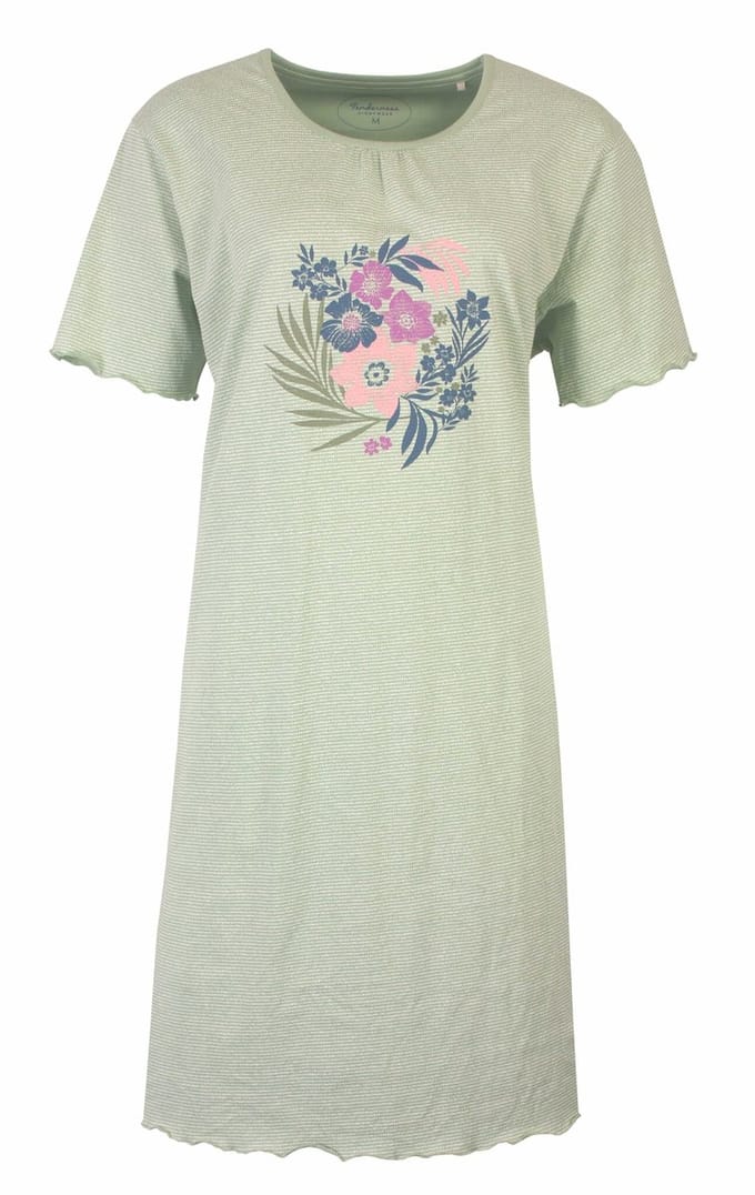 Tenderness Dames Nachthemd - Slaapkleedje - Licht Groen - Maat M