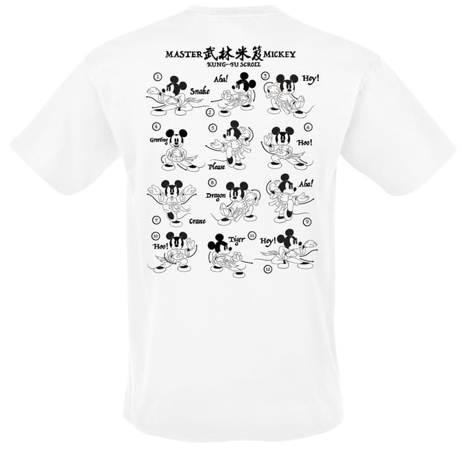 Mickey & Minnie Mouse - Disney T-shirt - Master Kung Fu Scroll - M tot 3XL - voor Mannen - wit