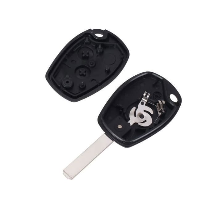 Coque Clé pour Renault Clio 3 Kangoo Master Modus Trafic Twingo Wind - Plip clé télécommande 2 Boutons black