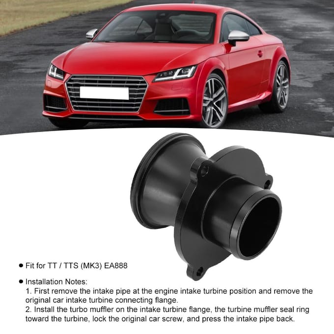 Turbo Muffler Delete Geschikt voor Seat Leon Cupra R (MK3) EA888 black