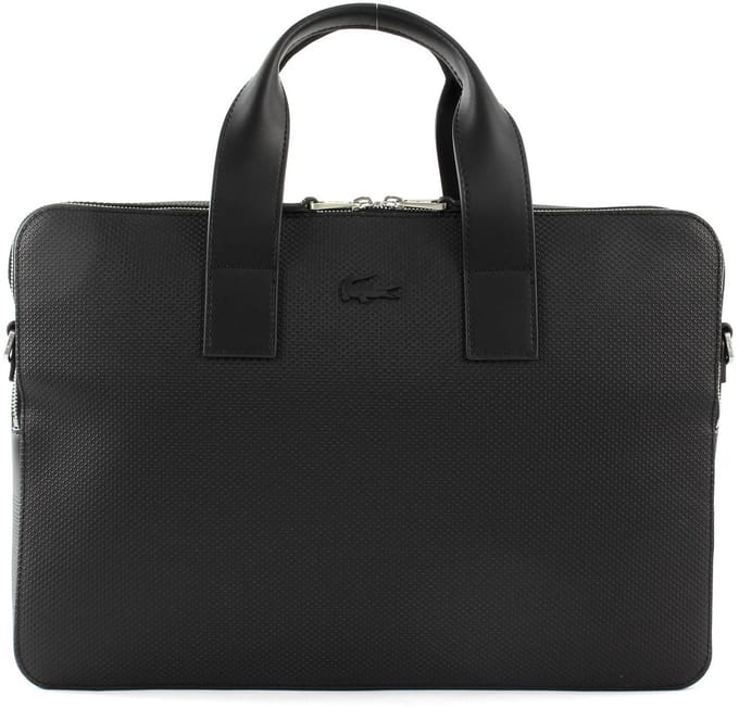 LACOSTE Laptoptas Business tas met laptopvak Chantaco Computer Bag Black Zwart