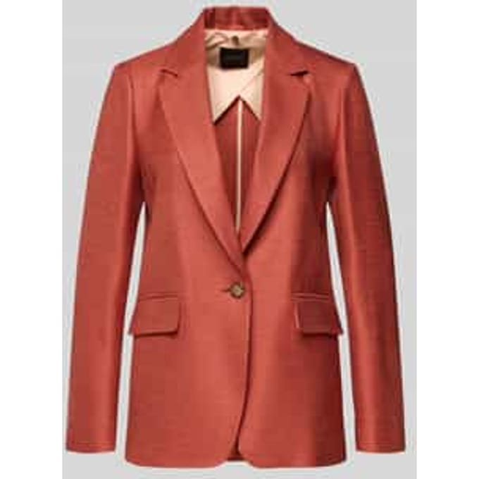 slim fit blazer van mix van viscose en elastaan met klepzakken