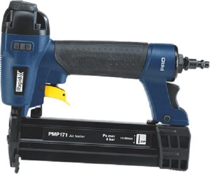 PRO Pneumatische Micro-pinner PMP171, Koffer incl. start set van 500 micro-pins 25 mm en 4 koppelingen