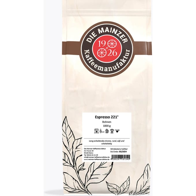 Mainzer Kaffeemanufaktur Espresso 221° 1kg