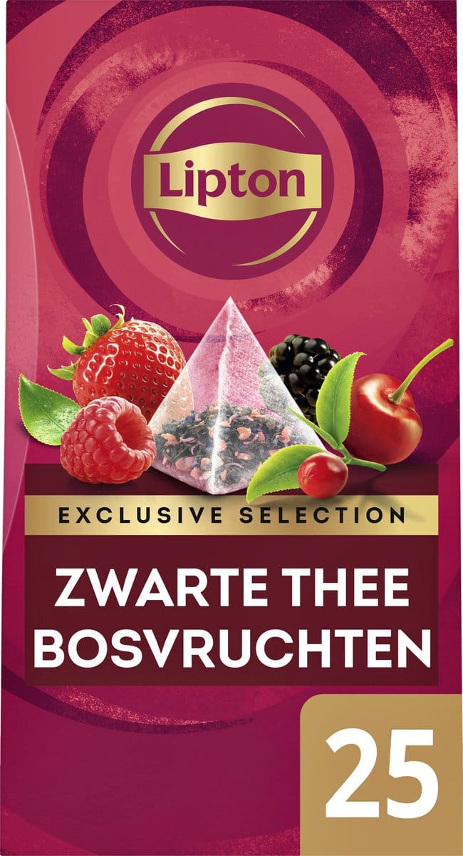 Lipton - Exclusive Selection Zwarte Thee bosvruchten - 6x 25 zakjes