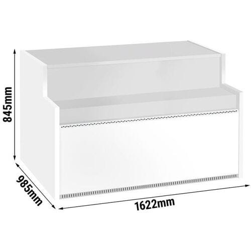GGM Gastro Kassentisch - 1622mm Zilver / Wit