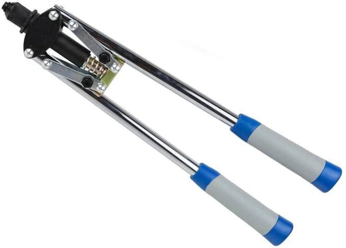 GEKO Lange hefboom popnageltang - ergonomisch - 410 mm - 4 maten inzetstukken