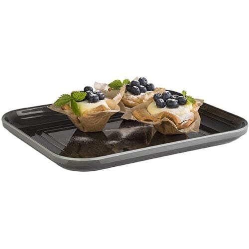GGM Gastro (6 Stück) GN-Tablett 1/2 - EMMA - Melamin - Höhe: 30mm - Grau