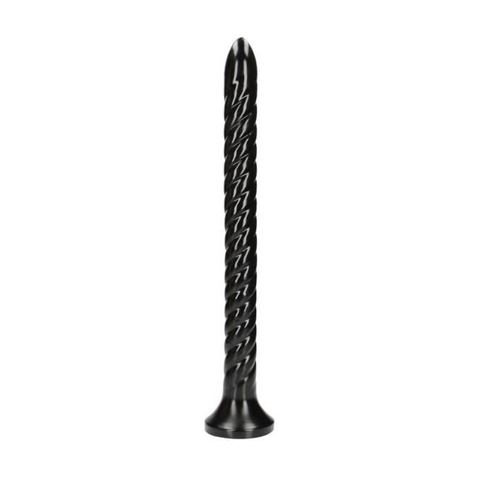 Swirled Anal Snake Dildo 40 cm - Zwart