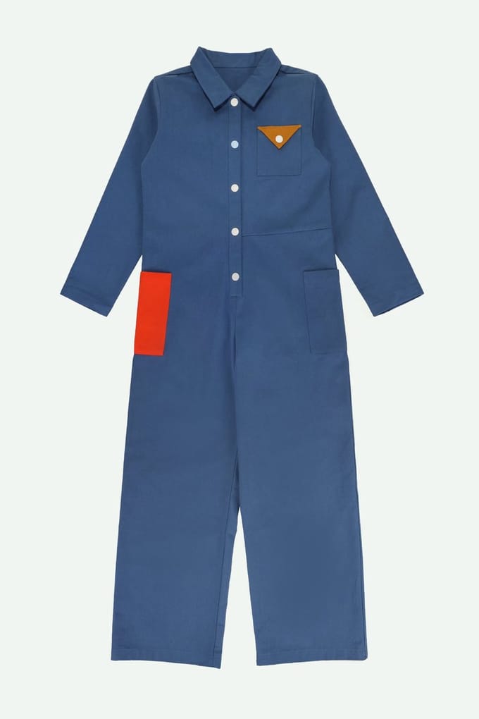 Sticky Lemon - jumpsuit - blauwe walvis