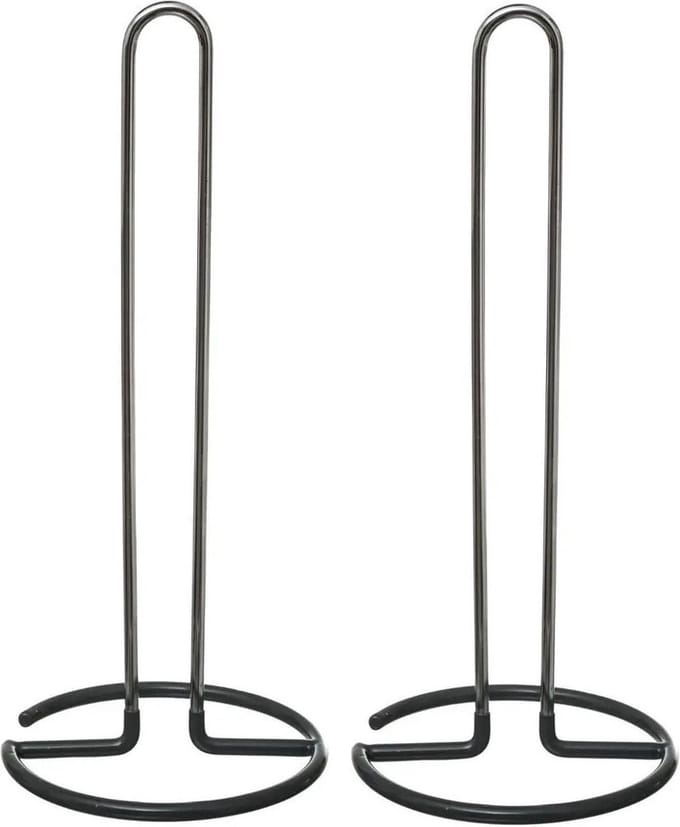 5Five - 2x stuks keukenrolhouder staal met antislip 13,5 x 31,5 cm