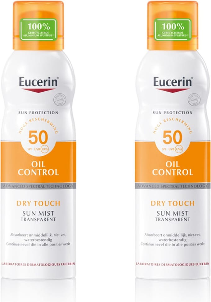 Eucerin Sun Oil Control Mist Transparent Dry Touch SPF50 2x200ml