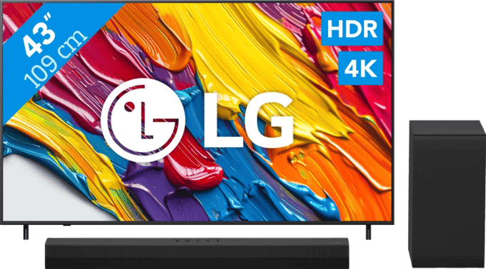 LG 43" QNED82 4K (2025) + LG DS40T