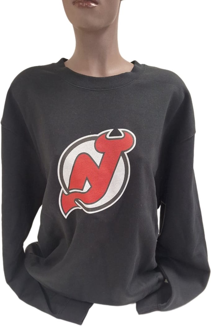 NEW YERSEY DEVILS -CREWNECK -BLACK - XL