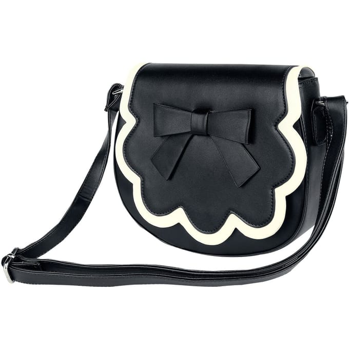 Banned Retro Handtas - Rocco - voor Vrouwen - zwart-wit