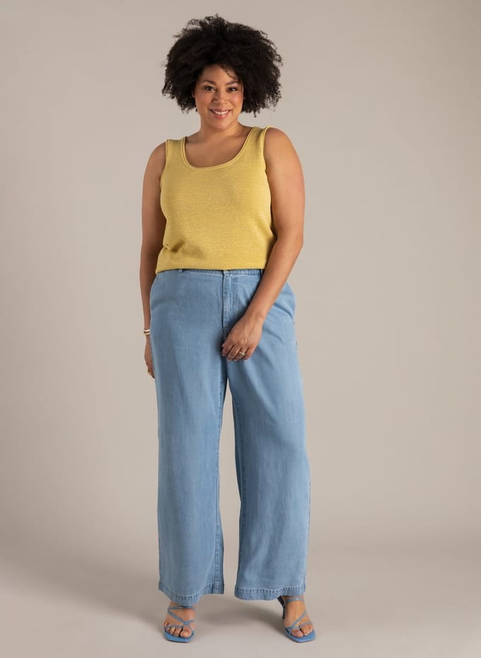 YEST CURVE Nikaia Tops - Raffia Yellow - maat X-0(44)