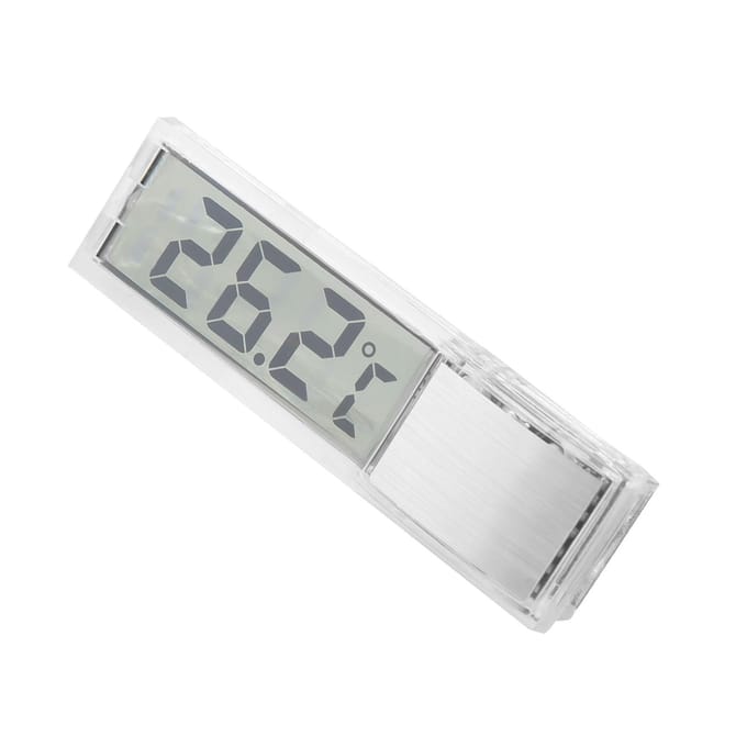 3D LCD Elektronische Transparante Digitale Aquarium Thermometer Zeewater Temperatuur white