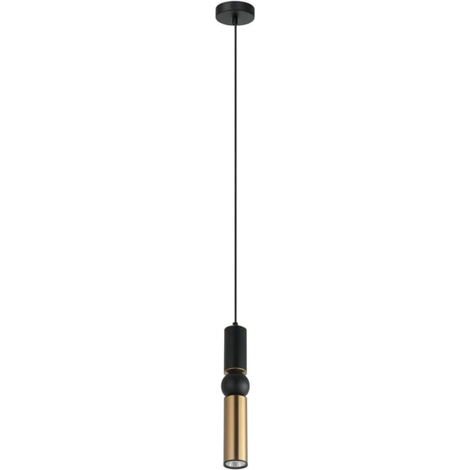 Moderne hanglamp ISIDORA PND-14290-1-BK-BRO - Zwart/Brons