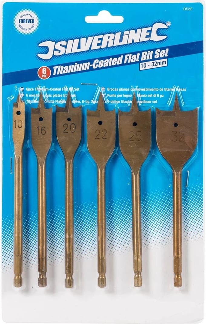 Silverline Titanium Speedboor Set 10 t/m 32 mm - 6 Delig