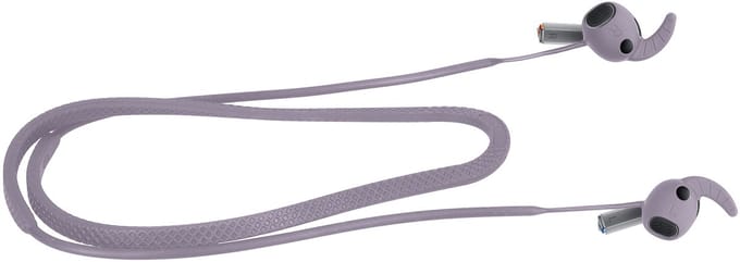 kwmobile Strap Compatible with Samsung Galaxy Buds 3 Pro - Silicone Cord Holder for Wireless Earphones - Lavender