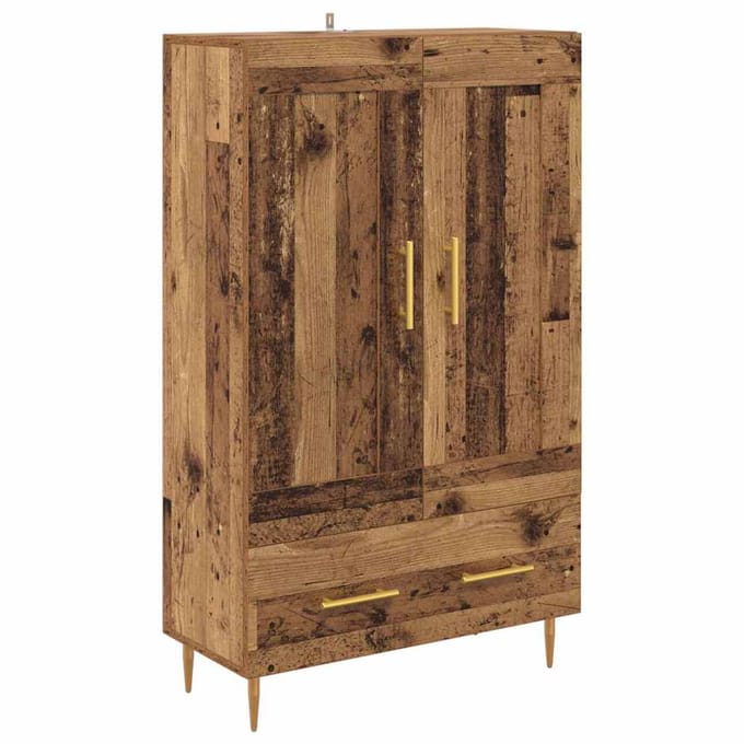 vidaXL Highboard Oud Hout 69,5 x 31 x 115 cm Bewerkt hout