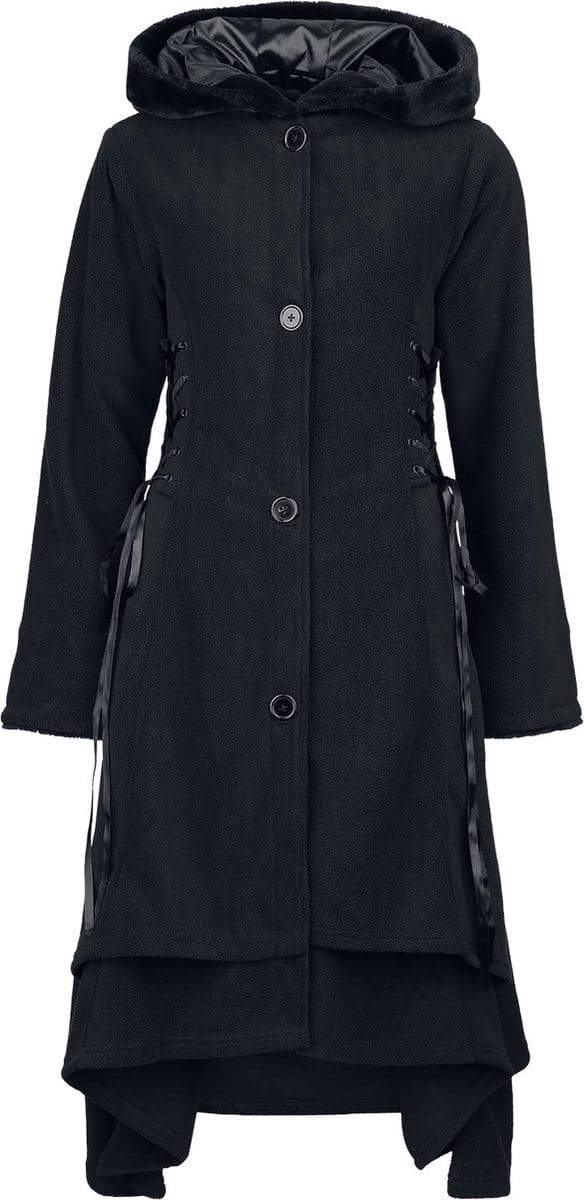 Vixxsin Hollier Coat Lange jassen zwart M - Polyester - Gothic