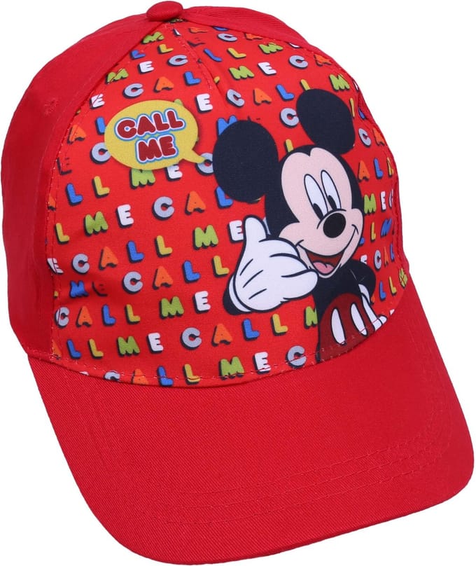 Rode pet met Mickey Mouse 54cm