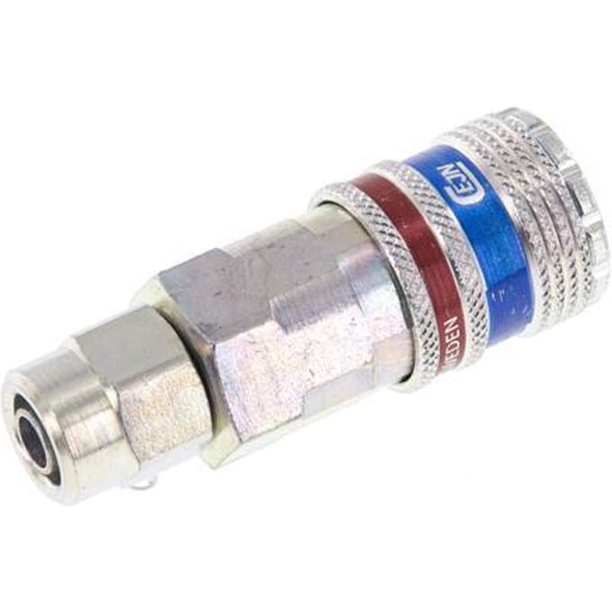 Staal/Messing DN 7.6 (7.2 Euro) Safety Luchtkoppeling Snelkoppeling 6.5x10 mm (streamline) Push-On - CLS7-S-SB-SE-C-6P5