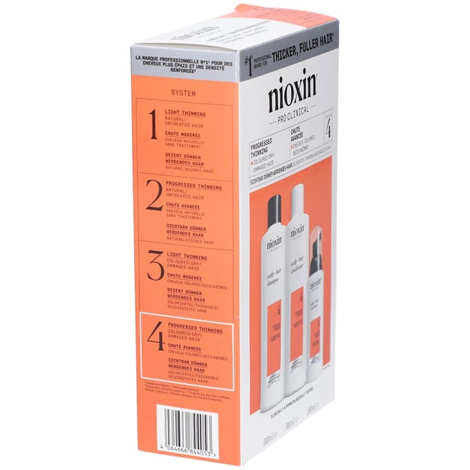 Nioxin System 4 – Loyalty Kit - voor Gekleurd Haar - Anti Haaruitval - Gevorderde Uitdunning - 300+300+100ml
