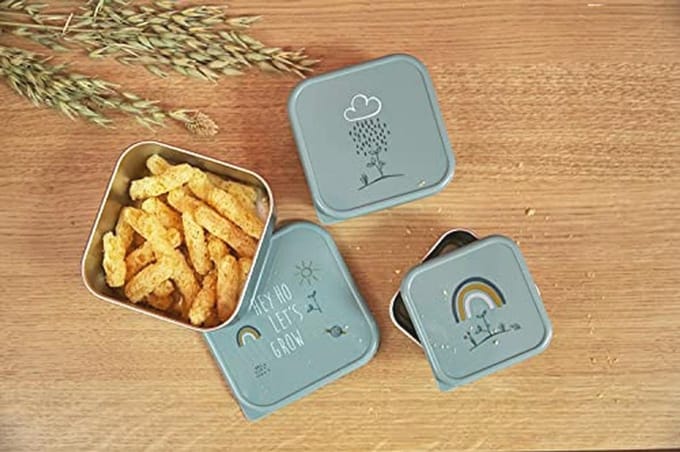 Snackbox Set Roestvrij Staal - 3-Delige Set voor Kinderen
