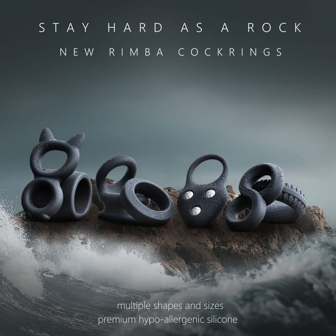 Rimba - Siliconen Penis Sleeve - Zwart