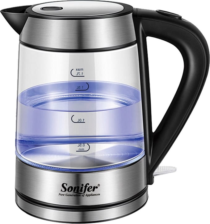Sonifer SF-2034 Waterkoker 1,7L - 2200W - Glas - Zwart