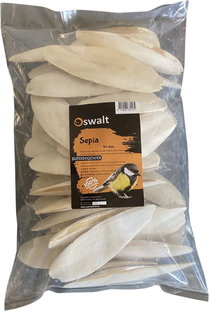 Oswalt Sepia - 50 Stuks - Voedingssupplement - Vogels - Schildpadden